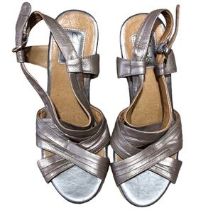 CLARKS Artisan | Women’s Bronze Leather Slingback Espadrille Sandals size 7